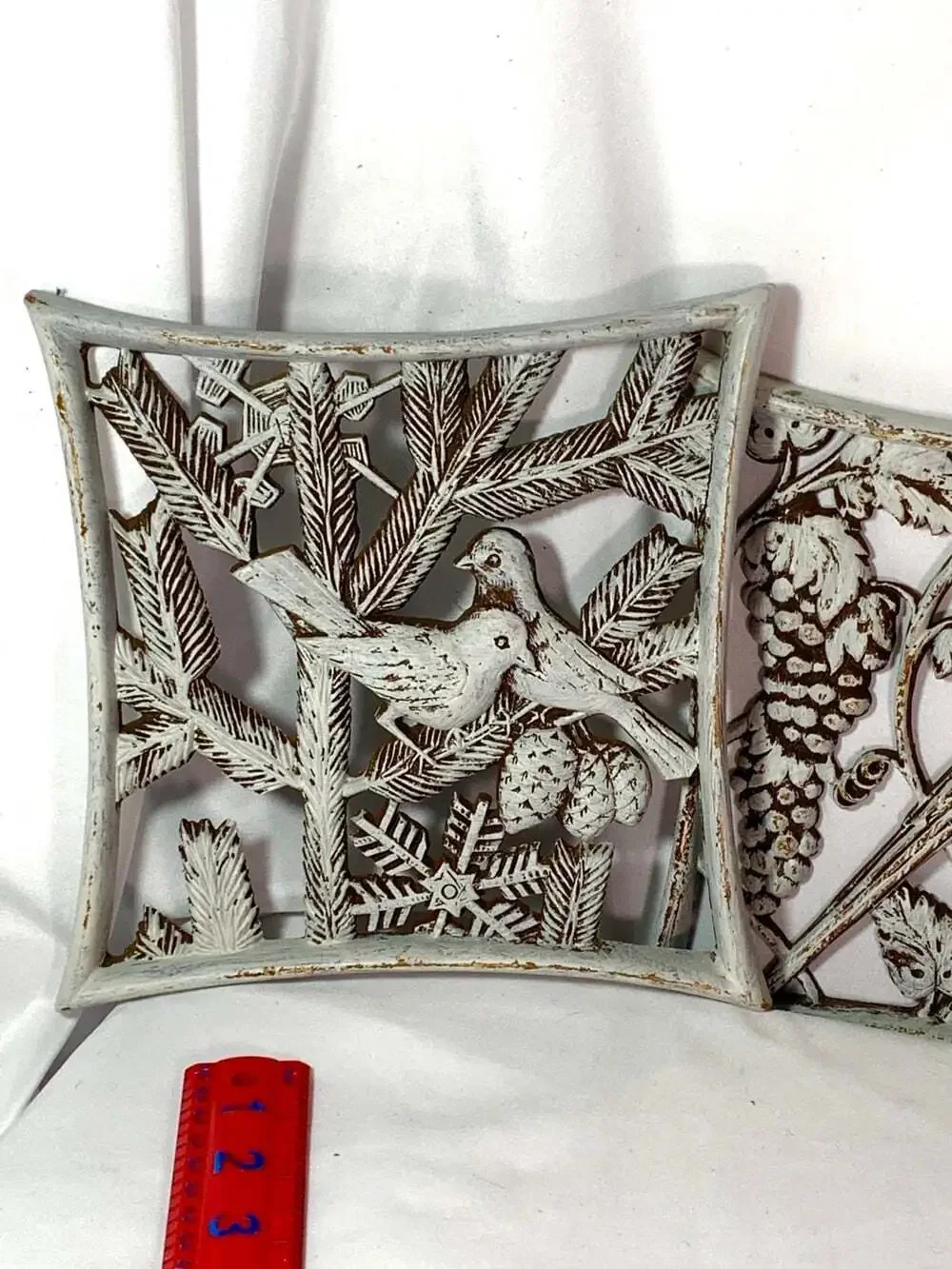 Carved Bird Wall hangings distressed